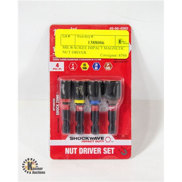 MILWAUKEE IMPACT MAGNETIC NUT DRIVER