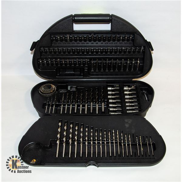 SCREWDRIVER/DRILL BIT KIT 112 PIECE IN HARD CASE