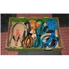 Image 1 : FLAT OF EXTENSION CORDS PLUS BOOSTER CABLES