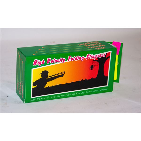 HIGH VELOCITY FOLDING SLINGSHOT