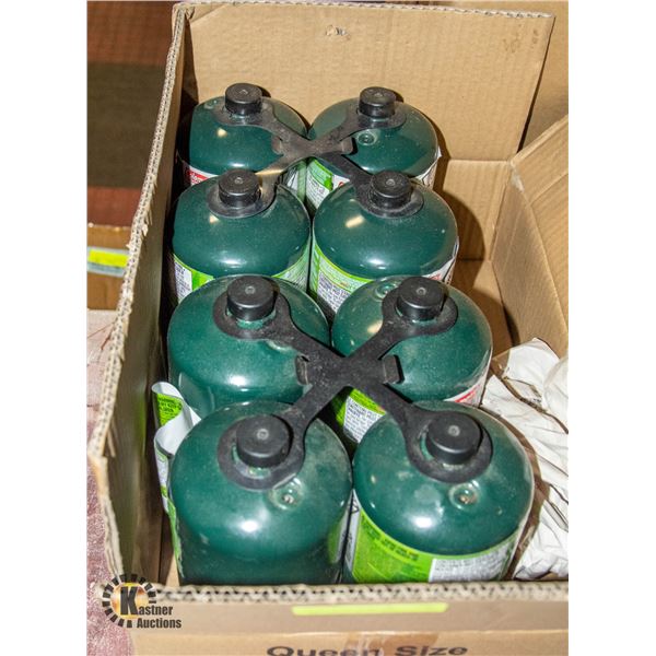 8 BOTTLES OF PROPANE