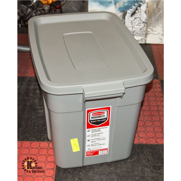 NEW RUBBERMAID 68 LITRE ROUGHNECK TOTE