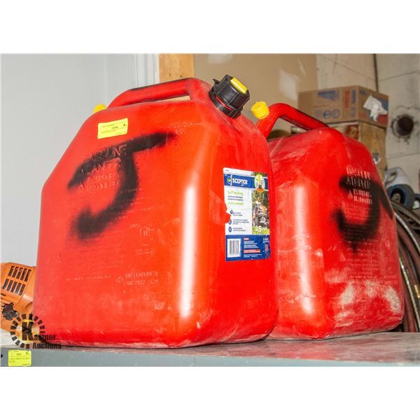 LOT OF FUEL CANS