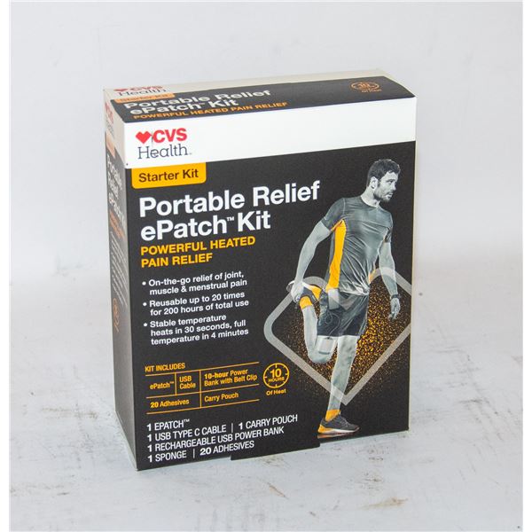 BRAND NEW CVS HEALTH PORTABLE RELIEF EPATCH KIT