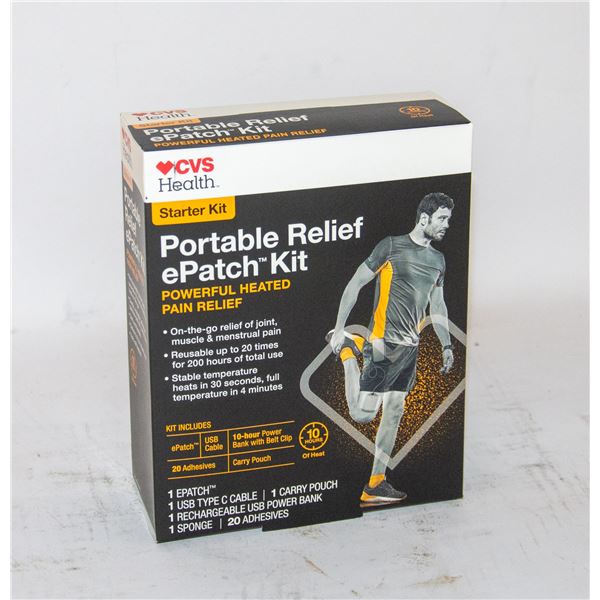 BRAND NEW CVS HEALTH PORTABLE RELIEF EPATCH KIT