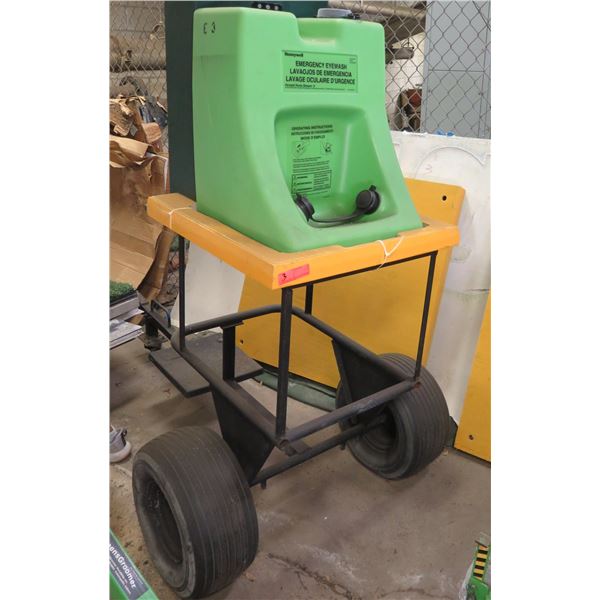 Honeywell Emergency Eyewash Station on Rolling Cart