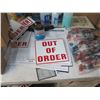 Image 34 : Contents of Shelves: Hardware, Fittings, Tubing, Signs, Faucets, Microwave, etc (shelves not include
