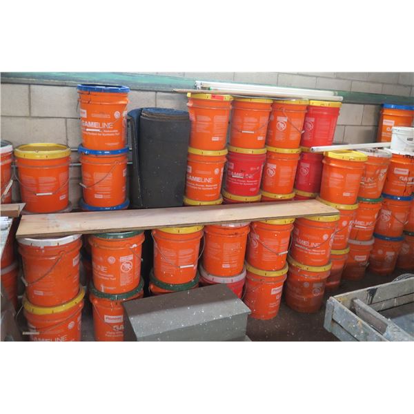 Multiple Buckets Gameline Removable Paint System for Synthetic Turf