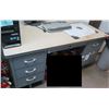 Image 1 : Metal Desk w/ 5 Drawers 60" x 30" (contents not included)