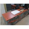 Image 2 : L-Shaped Desk Arrangement w/ Hutch Shelving, Undercounter File Cabinets & Chair 90" x 90" x 24" (con