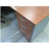 Image 8 : L-Shaped Desk Arrangement w/ Hutch Shelving, Undercounter File Cabinets & Chair 90" x 90" x 24" (con