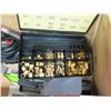 Image 2 : Wooden Box & Contents: Western CK-3 Hose Repair Kit, Microphone, Batteries, etc