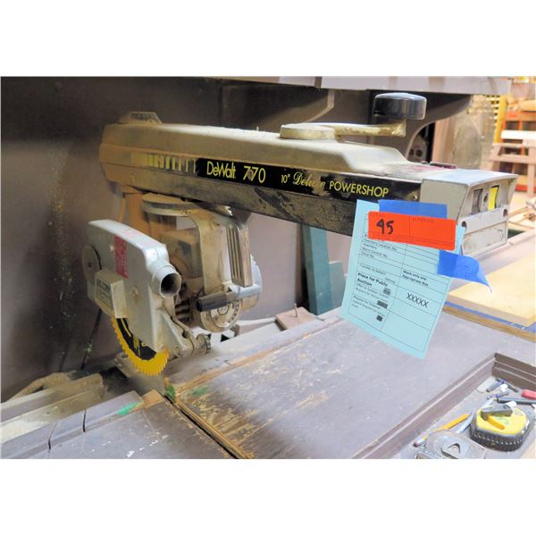 DeWalt 770 Deluxe 10 Powershop Radial Arm Saw