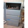 Image 2 : Metal 5-Drawer Lateral Filing Cabinet & Contents:  Straps, Tape, etc