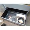 Image 8 : Metal 5-Drawer Lateral Filing Cabinet & Contents:  Straps, Tape, etc