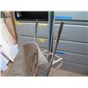 Image 8 : Rolling Cart w/ Blue Bucket of Cable, Wheelbarrow & Multiple Pails Pipe Sections, etc