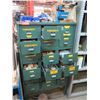 Image 2 : Metal Multi-Drawer Cabinet & Contents:  Hardware, Couplings, Clamps, etc