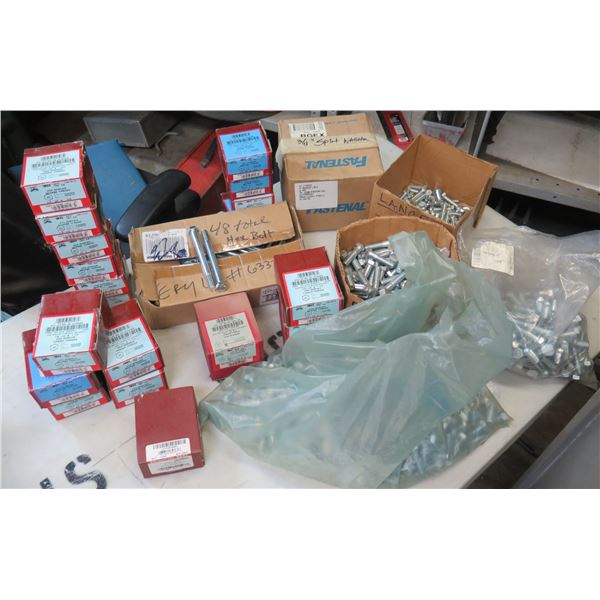 Multiple Boxes/Bags Hardware: Brighton Screws, Washers, Bolts, Rods, Nuts, etc