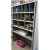 Image 1 : Metal 4-Tier Shelf 48" x 18" x 75"H w/ Contents:  Mobil Air Tool Oil, Cutting Oil, Hardware, etc