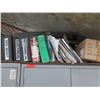 Image 2 : Metal 2-Door Cabinet 36" x 24" x 78"H w/ Contents: Books, Tarps, Filters, etc