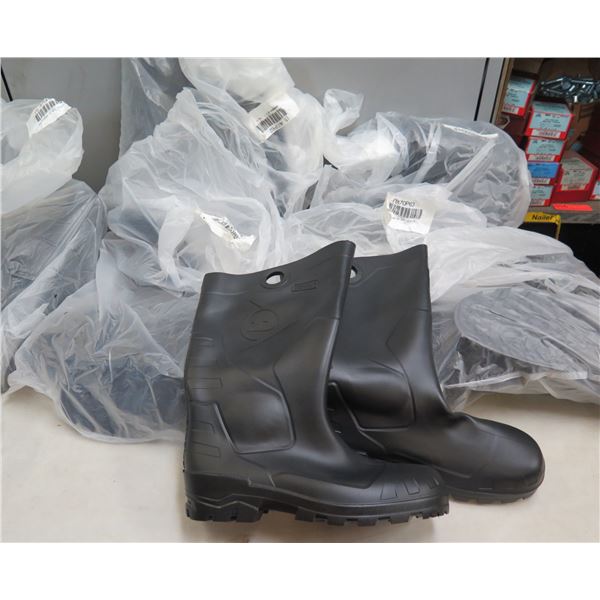 Qty 6 Pair Chesapeake Black Rain Boots: 2 Size 8 / 1 Size 10 / 1 Size 11 / 2 Size 12