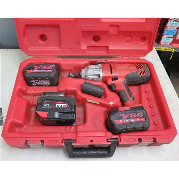 Milwaukee Heavy Duty Impact Tool w/ Batteries 48-11-2830 in Case
