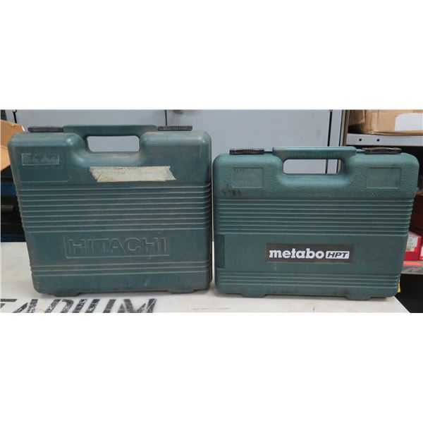 Qty 2 Brad Nailers: Metabo NT 50AE2 & Hitachi NT 50AE in Hard Cases