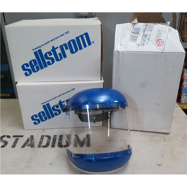 Qty 3 Boxes Sellstrom Safety Face Shields