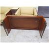 Image 8 : SEN Wooden Table w/ Metal Base & Clear Top  48" x 24" x 17"H