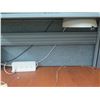 Image 14 : Curved Wooden Desk 83" x 108" x 29"H w/ Top Hutch Shelf, Undercabinets & Chair