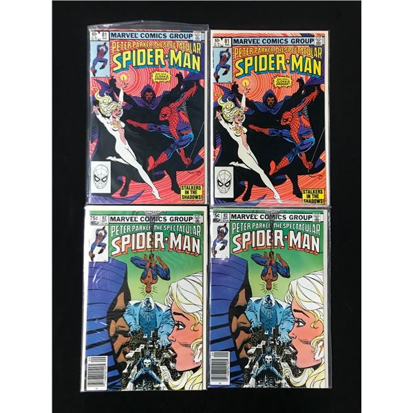 LOT OF 4 PETER PARKER, THE SPECTACULAR SPIDERMAN COMICS (MARVEL COMICS)
