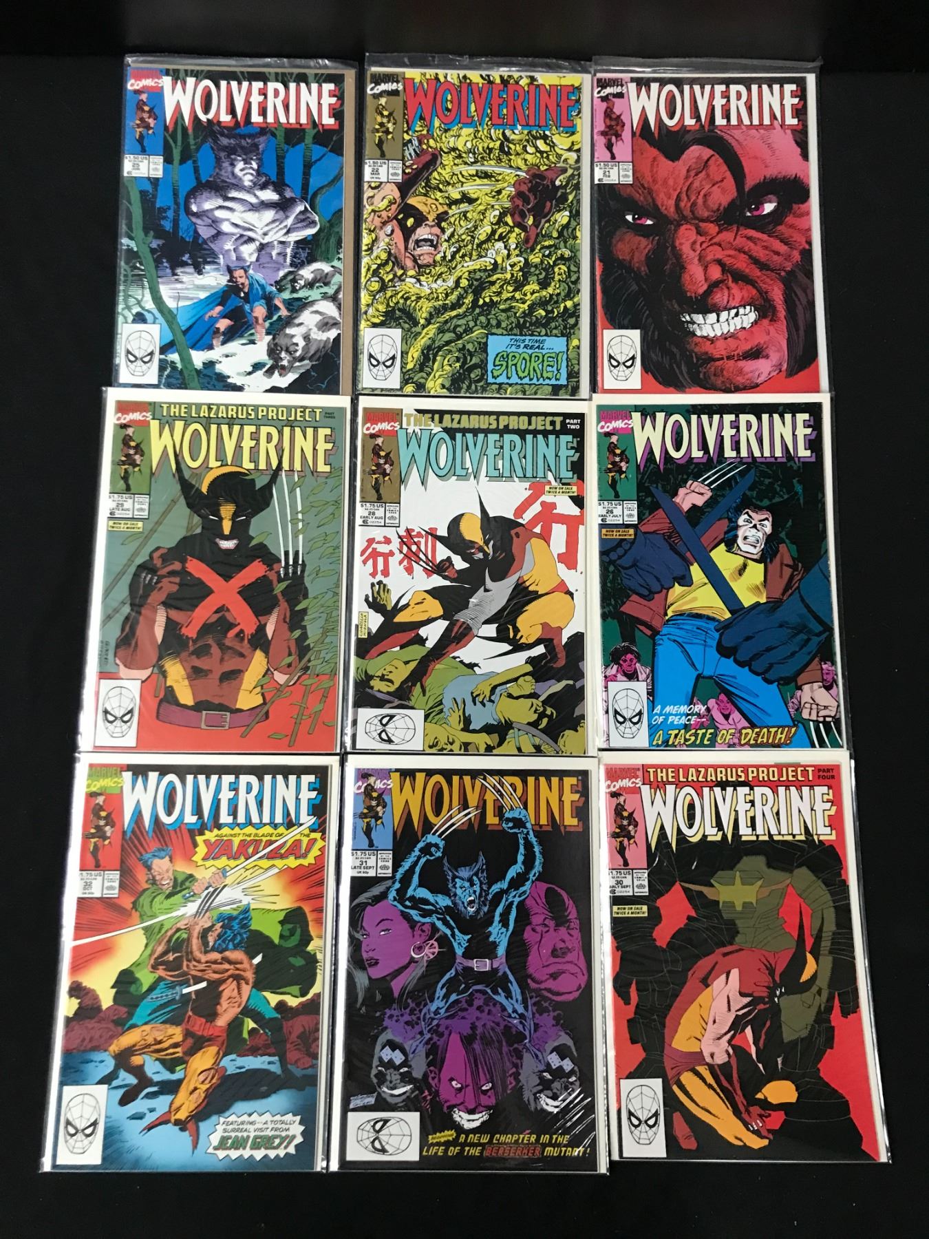 LOT OF 9 WOLVERINE COMICS (MARVEL COMICS)