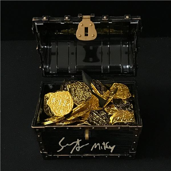 SEAN ASTIN SIGNED AND INSCRIBED 'MIKEY' TREASURE CHEST WWOC COA