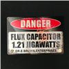 Image 1 : CHRISTOPHER LLOYD SIGNED FLUX CAPACITOR TIN SIGN KB AUTHENTICS COA