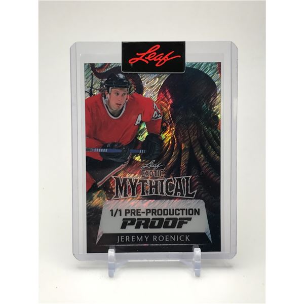 JEREMY ROENICK LEAF EXOTIC MYTHICAL 1/1 PRE-PRODUCTION PROOF