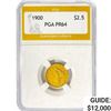 Image 1 : 1900 $2.50 Gold Quarter Eagle PGA PR64