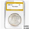 Image 1 : 1884-CC Morgan Silver Dollar PGA MS64