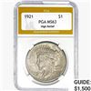 Image 1 : 1921 Silver Peace Dollar PGA MS63 HR