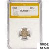 Image 1 : 1859 Silver Three Cent PGA MS64