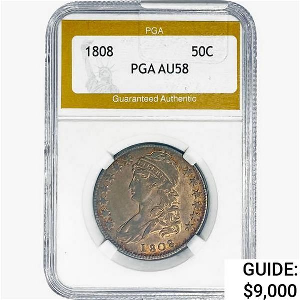 1808 Capped Bust Half Dollar PGA AU58