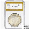 Image 1 : 1928 Silver Peace Dollar PGA MS63