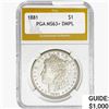 Image 1 : 1881 Morgan Silver Dollar PGA MS63+ DMPL