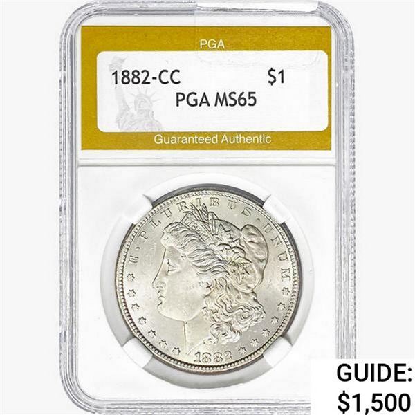 1882-CC Morgan Silver Dollar PGA MS65