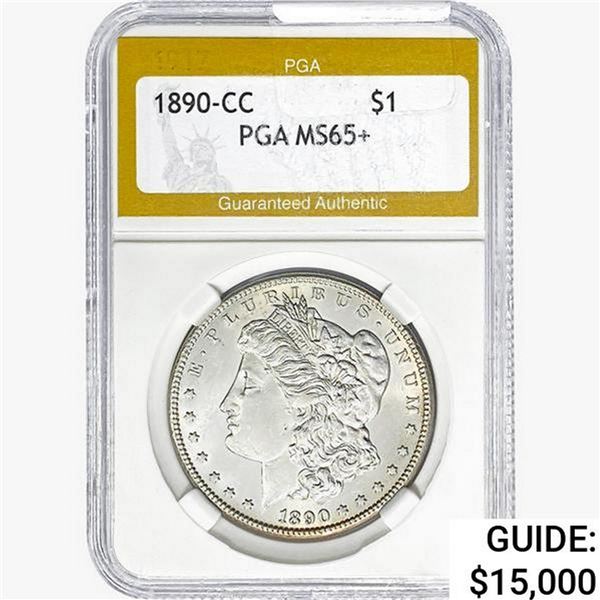 1890-CC Morgan Silver Dollar PGA MS65+