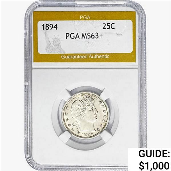 1894 Barber Quarter PGA MS63+