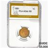 Image 1 : 1881 Indian Head Cent PGA MS66 RB