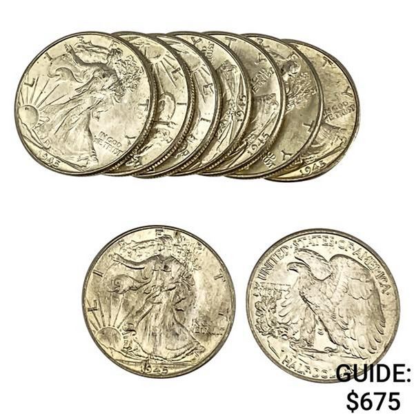 [9]1945 Walking Liberty Half Dollar Roll