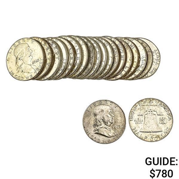 [20]1963 Franklin Half Dollar Roll