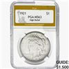 1921 Silver Peace Dollar PGA MS63