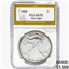 Image 1 : 1989 $1 ASE 1 OZ PGA MS70